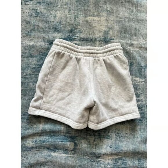 Aritzia Pale Heathered Gray Boyfriend Fit SweatFleece Cozy Shorts 2XS - Picture 2 of 3